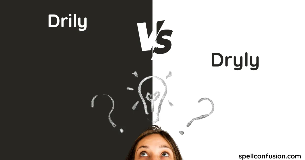 Drily or Dryly